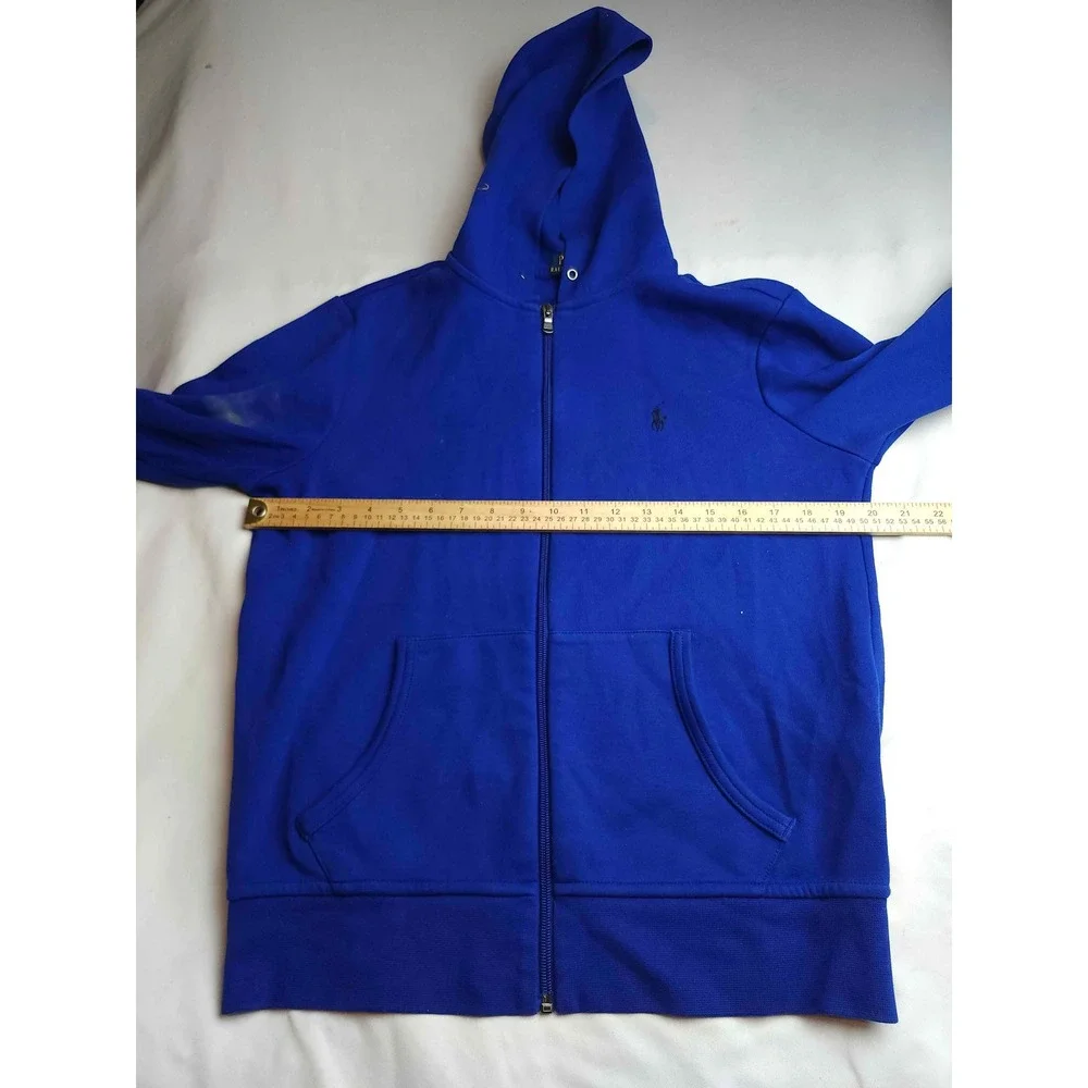 Polo Ralph Lauren Mens Royal Blue Full Zip Fleece Hoodie Sweatshirt SP